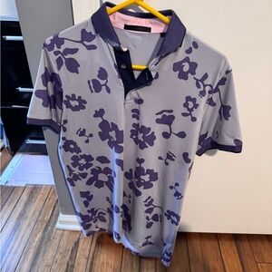 Greyson golf Purple Floral Men's Polo Shirt